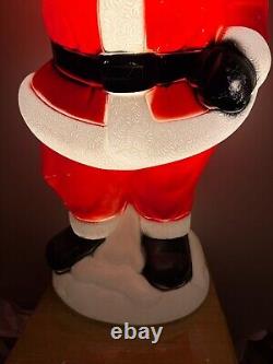 Vintage EMPIRE SANTA CLAUS Waving Lighted Christmas Blow Mold 40 Tall