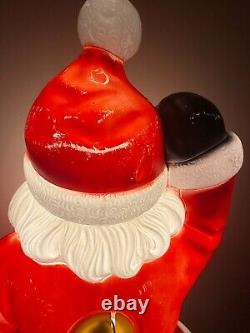 Vintage EMPIRE SANTA CLAUS Waving Lighted Christmas Blow Mold 40 Tall