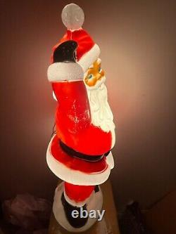 Vintage EMPIRE SANTA CLAUS Waving Lighted Christmas Blow Mold 40 Tall