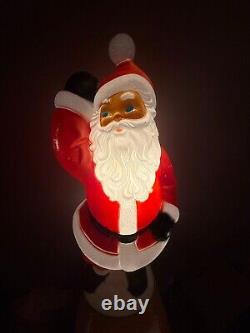 Vintage EMPIRE SANTA CLAUS Waving Lighted Christmas Blow Mold 40 Tall