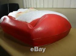 Vintage ENORMOUS Santa Head Face Hanging Lighted Christmas Blow Mold 34 Empire