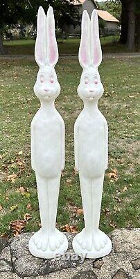 Vintage Easter Bunny blow mold by Union Products Inc Don Featherstone Lot Of 2