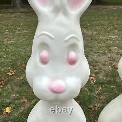 Vintage Easter Bunny blow mold by Union Products Inc Don Featherstone Lot Of 2