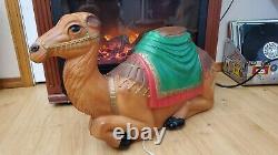 Vintage Empire 28 Christmas Nativity Manger Camel Blow Mold Lighted w Box
