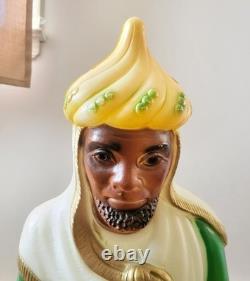 Vintage Empire 3 Wise Men Blow Mold Nativity Set 1980s Lights Work with Box USA Vintage Empire 3 Wise Men Blow Mold Nativity Set 1980s Lights Work with Box USA