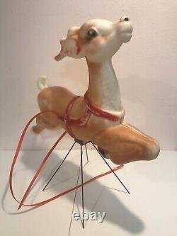 Vintage Empire 36 Giant Reindeer for Santa Sleigh Blow Mold Used