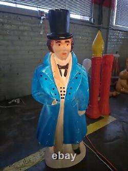 Vintage Empire 38 Christmas Dickens Victorian Caroler Gentleman Blow Mold