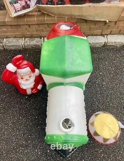 Vintage Empire 42 Illuminated Santa Green Choo-choo Train #1339 Blow Mold-new