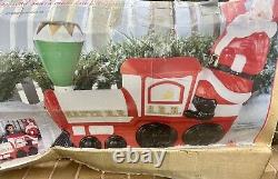 Vintage Empire 42 Illuminated Santa Green Choo-choo Train #1339 Blow Mold-new