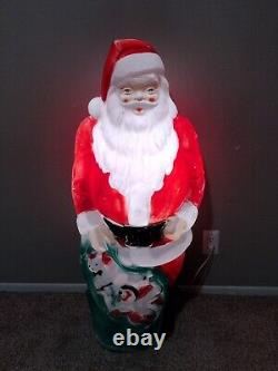 Vintage Empire 46 Santa with Toy Bag Blow Mold Christmas