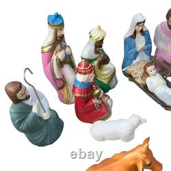 Vintage Empire Blow Mold 10 Pc Christmas Nativity Set Up To 36in Works Flaws Vintage Empire Blow Mold 10 Pc Christmas Nativity Set Up To 36in Works Flaws