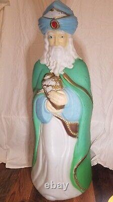 Vintage Empire Blow Mold 50 Large Wisemen Three Kings Nativity Christmas Jesus