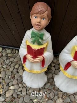 Vintage Empire Blow Mold Choir Boy Girl Caroler Christmas Decor 28 Rare TESTED Vintage Empire Blow Mold Choir Boy Girl Caroler Christmas Decor 28 Rare TESTED