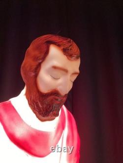 Vintage Empire Blow Mold Christmas Lighted Set 27 Joseph Mary Jesus With Box