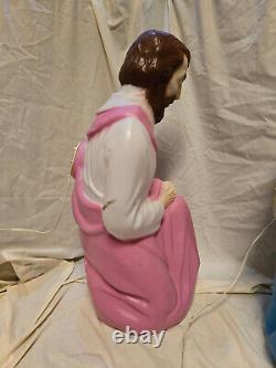 Vintage Empire Blow Mold Christmas Nativitiy Mary #022782 & Joseph #022781 WORKS