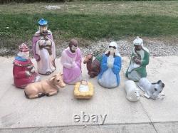 Vintage Empire Blow Mold Christmas Nativity Set 10 Pc Vintage Empire Blow Mold Christmas Nativity Set 10 Pc