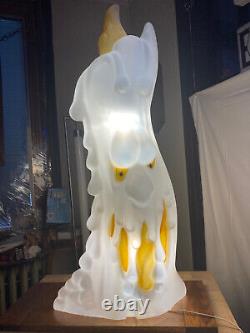 Vintage Empire Blow Mold Lighted Halloween Melting Candle Ghost 36 Double Sided