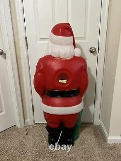 Vintage Empire Blow Mold Lighted Santa Clause 46 Tall Christmas Yard Decoration