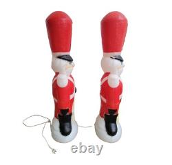Vintage Empire Blow Mold Rare Nutcracker Toy Soldier WithRifle Light Up Christmas