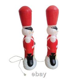 Vintage Empire Blow Mold Rare Nutcracker Toy Soldier WithRifle Light Up Christmas