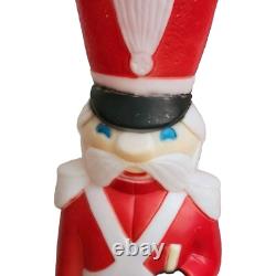 Vintage Empire Blow Mold Rare Nutcracker Toy Soldier WithRifle Light Up Christmas