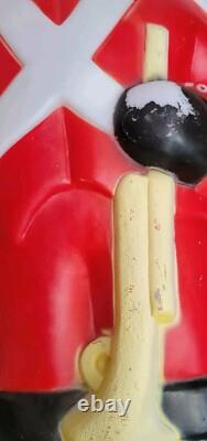 Vintage Empire Blow Mold Rare Nutcracker Toy Soldier WithRifle Light Up Christmas