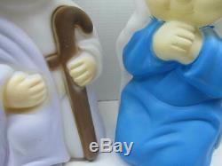 Vintage Empire Blow Mold Set Childs Nativity Joseph Mary 3 Wisemen & Baby Jesus