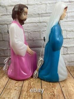 Vintage Empire Blow Molds Nativity Mary and Joseph light up