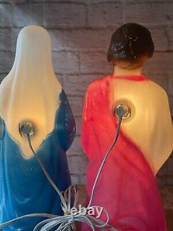 Vintage Empire Blow Molds Nativity Mary and Joseph light up