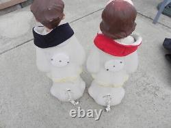 Vintage Empire Boy & Girl Carolers Blow Molds