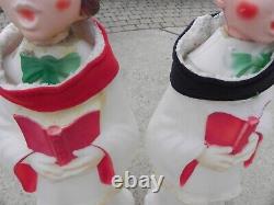 Vintage Empire Boy & Girl Carolers Blow Molds