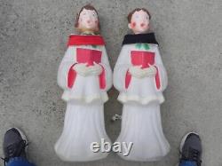 Vintage Empire Boy & Girl Carolers Blow Molds