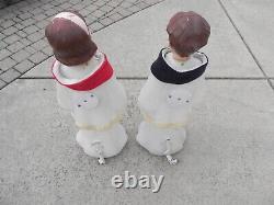 Vintage Empire Boy & Girl Carolers Blow Molds