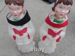 Vintage Empire Boy & Girl Carolers Blow Molds