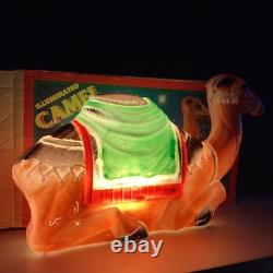 Vintage Empire Camel Blow Mold Lighted Nativity With Box Great Condition USA Vintage Empire Camel Blow Mold Lighted Nativity With Box Great Condition USA