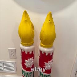 Vintage Empire Carolina Noel Candle Stick Blow Mold Outdoor Christmas SET OF 2 Vintage Empire Carolina Noel Candle Stick Blow Mold Outdoor Christmas SET OF 2