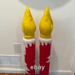Vintage Empire Carolina Noel Candle Stick Blow Mold Outdoor Christmas SET OF 2 Vintage Empire Carolina Noel Candle Stick Blow Mold Outdoor Christmas SET OF 2