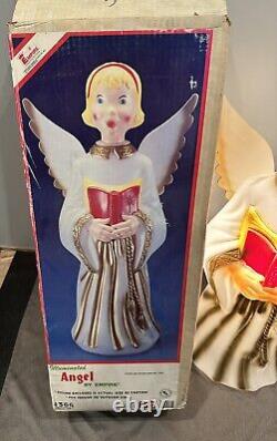 Vintage Empire Choir Girl Angel Blow Mold Christmas 30 In Box Lighted #1366
