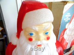 Vintage Empire Christmas 48 Santa Claus Lighted Blow Mold In Original Box 1989