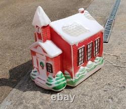 Vintage Empire Christmas Blow Mold School House, Large, RARE! , Yard Decoration