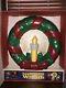 Vintage Empire Christmas Lighted Blow Mold Wreath With Red Bow Yard Decoration