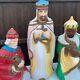 Vintage Empire Christmas Nativity 36 Blow Mold 3 Wise Men Kings Light Plastic