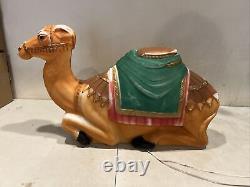 Vintage Empire Christmas Nativity Camel Plastic Blow Mold 28 Large W Cord