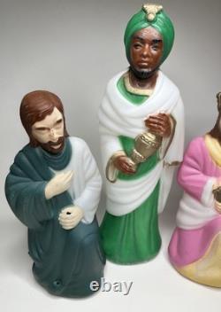 Vintage Empire Christmas Nativity Shepherd Wise Men 23 Blow Molds Set