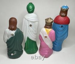 Vintage Empire Christmas Nativity Shepherd Wise Men 23 Blow Molds Set