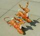 Vintage Empire Christmas Santa Sleigh Reindeer Blow Mold Decor Yard Decor