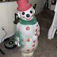 Vintage Empire Christmas Snowman Wreath/candy Cane Blow Mold 46 Tall