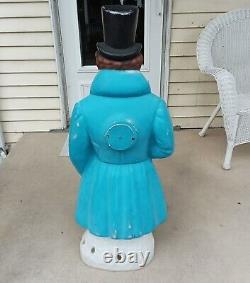 Vintage Empire Dickens Caroler Gentleman Christmas Blow Mold Plastic 38