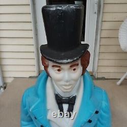 Vintage Empire Dickens Caroler Gentleman Christmas Blow Mold Plastic 38