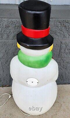 Vintage Empire Frosty the Snowman with Carrot Nose Blow Mold Lighted Christmas 40